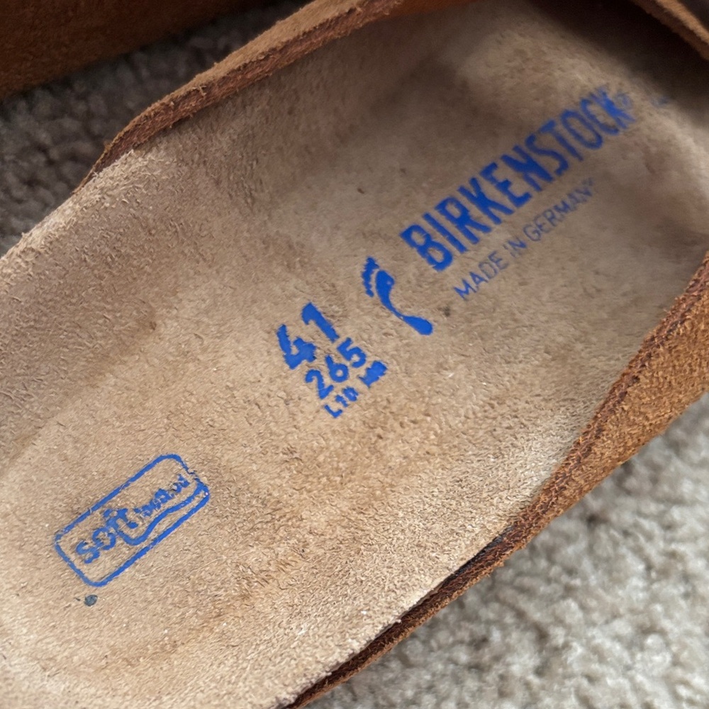 Birkenstock Tan Suede Buckle Sandals, brand new - Picture 5 of 5
